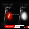 LED-waarschuwing achterlicht achterste USB oplaadbare rode witte blauwe fietsverlichting fietsen accessoires lamp voor fiets fietsen whjjw e5csq