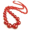 Colliers de perles d'énergie de couleur rouge naturelle, 45cm, pour femmes, filles, maman, épouse, amoureux, ras de cou, bijoux de décoration de Club, fête d'anniversaire, mariage