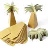 Mini Summer Wrap Coconut Palm Tree Candy Box Presentväskor Birthday Hawaiian Party Wedding Favors Baby Shower Decoration Supplies Wrap