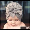 Baby Kids Drop Production по материнству 2021 Девушки Caps Hotte Blucting Bow Baby Turban Born Chats 11 Цвета Голова Обертывает Аксессуары для волос Младенческая Шляпа