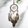 Artes y artesanías Dreamcatcher Wind Chimes Hecho a mano Nordic Suew Catcher Net con cuentas de plumas Decoración para el hogar T2I53051