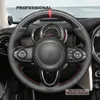 DIY Custom Black PU Carbon Fiber Leather Steering Wheel Cover for Mini Countryman 2017-2020 Hardtop 2014-2020241U