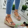 Sommer Platform Sandalen 2020 Mode Damesriem Sandalen Wiggen Schoenen Casual Vrouw Peep Toe Espadrille Femme Ghn7