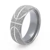 Hommes de basketball en acier inoxydable Bague Abrazine Symbole Symbole Fitness Sports Bijoux Couple Femme Doigt Anneaux Bague cadeau