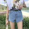 Kvinna Casual Denim Korta Shorts Sommar Hög Midja Streetwear Jeans Mom Bottoms 210525