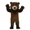 Costume della mascotte dell'orso bruno di alta qualità Halloween Natale Personaggio dei cartoni animati Abiti Tuta Volantini pubblicitari Abbigliamento Carnevale Unisex Adulti Outfit