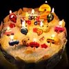 Bougie de gâteau de douche de bébé sans fumée, bougies décoratives de voiture de fête d'anniversaire, fournitures de décoration heureuses, décor