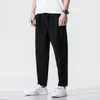 elastic waist linen pants