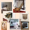 S / M / L / XL 5 Cores Honde Animal Pequeno Cat Gate Gate Pet Supplie PORTA PLÁTICO ENEY EUR E FORA SEGURO