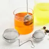 Partihandel 304 rostfritt stål te -silte potten infuser mesh bollfilter med kedje te maker verktyg drickware dh9840