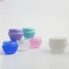 1000 X 5g 10g 20g 30g Travel Mini Plastic Cream Pot Jar 1oz Envase cosmético Clear White Blue Pink Green Purplegoods qty