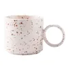 Mugs Nordic Modern Grindstone Speckled Ceramic Mug Minimalist Household Coffee Cup Home Office Decorative Milk Drinkware N03 21