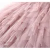 Jupes femmes été Tulle jupe élastique taille haute Style coréen rose fête Maxi gâteau irrégulière multicouche maille Tutu