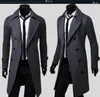 Men's Trench Coats Mens Clothing Fashion Winter Warm Coat Double Breasted Long Jacket Top Dress Shirt Overcoat