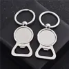 Party Favor SubliMation Blank Beer Bottle Opener Keychain Metal Heat Transfer Corkwrew Key Ring Housion Kitchen Tool DD9956608476