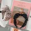 Mesh polka dot bowknot huvudband mode hår tillbehör kvinnans ansikte tvätt bredband tyg hårband boutique hårband nya