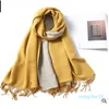 2021 Fashion Top Classic Fashion Scarf pour femmes Wool Silk Cashmere Letter Scarf Châle 18Color Ladies écharpes taille 140x140cm Witho1705465