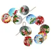 Kerstmis houten ronde uithangbord deur muur opknoping hanger decoratie xmas eland ornament home decor feestelijke feest