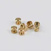 10 pieces flat style fastener wallet bag screw energy saving brass belt Rivet diy handmade nail hardware part