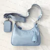 Vendita di moda Set da 3 pezzi borse firmate da donna borsa a tracolla di lusso Borse hobo in nylon genuino borse da donna Tote Portamonete tre articoli Borse a tracolla con catena sotto le ascelle