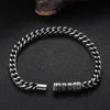 Catena a maglie 6mm Acciaio inossidabile Curb Cuban Chiusura magnetica Bracciale per uomo Stile punk Gioielli maschili Accessori da polso Regalo GS0056