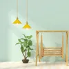 Nordic Twisted Cord Colorful Pendant Ceiling Lamp E27 Christmas Decor Home Lighting Living Room Study Dinning Bedside Hanging Lamp