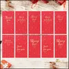 Cadeau cadeau événement fête fournitures fête maison jardin 36pcs mode style chinois enveloppes d'argent chanceux paquets rouges rétro pour l'anniversaire de l'année W