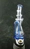 narghilè in vetro riciclatore di picco blu, bong dab oil rig, benvenuto su ordinazione