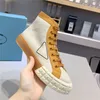 Women Shoes High-Top Sneakers Causal Shoe Wheel Nylon Designers Cotton Canvas With Correct Box Rubber Triangle Logo
