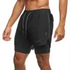 Camo Running Shorts Men 2 i 1 Dubbelsäng Snabbtork Sport Fitness Jogging Workout Sport Kort Byxor 210713