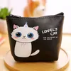 동물 고양이 돈 가방 주머니 크기 메이크업 화장품 파우치 가방 지퍼 만화 귀여운 창조적 인 얼굴 코인 지갑