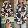 Christmas gift kids sherpa pullovers boys&girls jackets fall winter mommy&me Childrens Cow Print Sherpa coats 210922