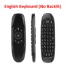 C120 Bakgrundsbelysning 2.4g Air Mouse Uppladdningsbart Trådlöst fjärrkontroll Tangentbord för Android TV Box Dator EnglishVersion