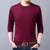 Men O-Neck Wool Sweater 2022 Spring Herfst Man gebreide lange mouw solide pullovers zachte kasjmier truien heren