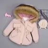 Девочка джинсовая куртка плюс мех теплый малыш детская зимняя девушка хлопок мягкая одежда утолщенное пальто ребенка 211222