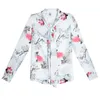 Korean Fashion Silk Women Blouses Satin Long Sleeve Flower Shirt Office Lady Blusas Largas Plus Size Autumn s Tops 210531