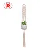 Garden Decorations Macrame Plant Hangers Handmade Indoor Outdoor Flower Hanging Basket Cotton Rope 4 Legs Balcony Pot Hanger RRB11787