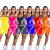 wholesale été femmes vêtements gilet tenues deux pièces ensemble survêtements shorts décontracté sans manches débardeur sportswear sport costume vente klw6465