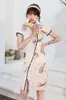 Spring And Summer Cheongsam Cute Japanese Chinese Style Stand-up Collar Short Imitation Aetate Single-layer Fashion Ethnic Clothing