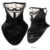 Cykla kepsar Masker Triangel Scarf Neck Gaiter Vendetta Balaclava Motorcykel Full Face Cover Tvättbar öronmask Anonym Vindtät Bandana