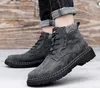 Men's Boots Spring And Autumn Winter Large Size Department Botas Hombre Leather Boot Sneakers Men Shoe