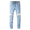 2021 Jeans de diseñador para hombre Desgastados Ripped Biker Slim Fit Motocicleta Denim para hombres Moda de calidad superior jean Mans Pantalones para hommes # 650