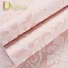 Luxury White Damask 3d Stereoscopic Embossed Wallpaper non woven Wall Paper Roll Bedroom Living Room Wall Cover Blue Cream Pink 210722