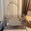 Przezroczysta torba na zakupy TOTE Clear torebka Pvc Jelly Rame Bags Modna List Wewnętrzne Portfel Portfel Pieszeńskie torebki 280E