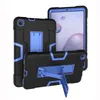 3 W 1 Silicon PC Full Body Case na wstrząsy Hybrydowy Robot Heavy Duty Kids Bezpieczna Chropowata Pokrywa do Tab Karta Samsung A T590 T830 T387 T510 T720 P200 T290 P610 T307 A7 T500 Lite T220