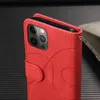 Plånbokstelefonfodral för iPhone 14 13 12 11 Pro XR XS Max 7 8 Plus dubbla färgstygn PU -läder Flip Kickstand Cover Case med kortplatser