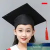 Chapeau de remise de diplôme pour enfants, accessoire de Costume, casquette de doctorat avec pompon rouge pour enfants