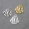 HAEQIS Fashion Alloy Greek AKA Letter DIY exquisite pendant Charms 16*18mm 50pcs HC001