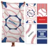 The latest 160X80CM printed beach towel, baseball style, microfiber, sunscreen, quick-drying, double-sided velvet, support customized LOGO