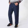 Plus Größe 44 48 50 52 Männer Klassische Stil Jeans Business Casual Denim Elastische Lose Blaue Hose Männliche Marke Hosen 211108